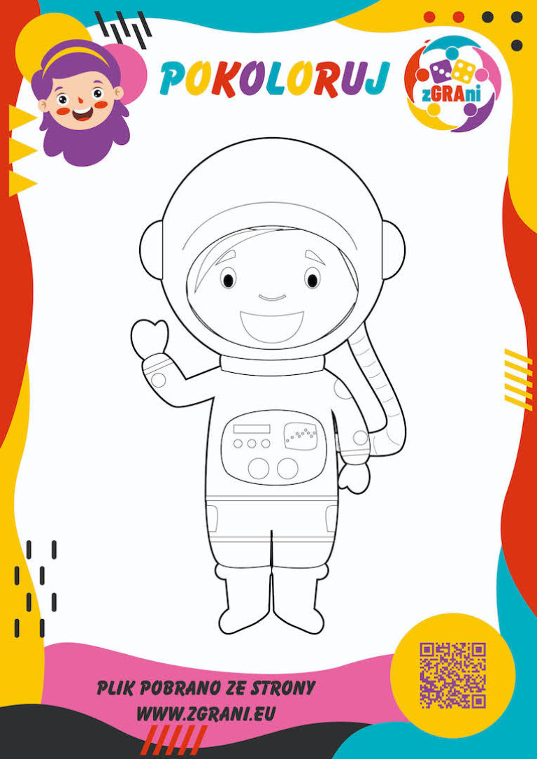 Astronauta - wersja kolorowa